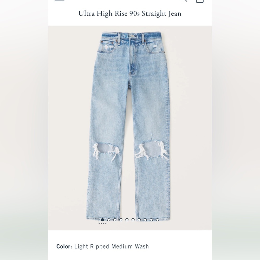 90s straight Ultra High Rise Jeans